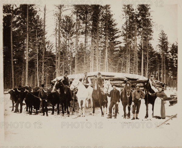 Lumbering Days in Ludington, Michigan, 1890. Creator: H. J. Hansen.