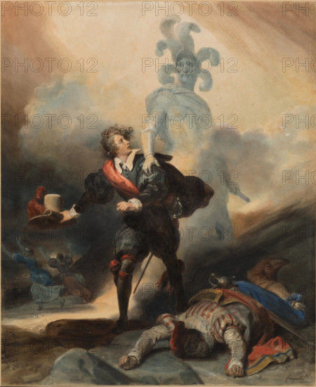Don Juan and the Commander's Statue, between 1825 and 1830. Creator: Alexandre-Evariste Fragonard.
