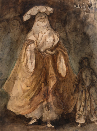 Sultana, between 1805 and 1892. Creator: Constantin Guys.