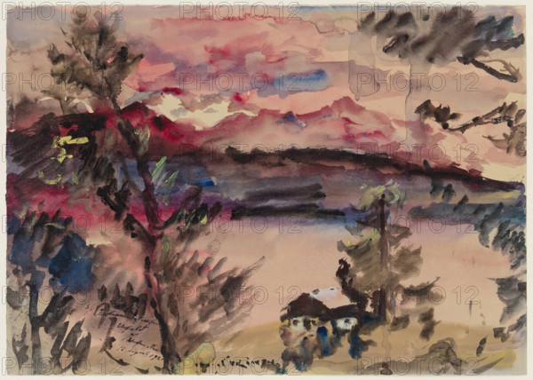 Pink Clouds, Walchensee, 1921. Creator: Lovis Corinth.