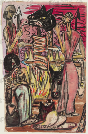 Sacrificial Meal, 1947. Creator: Max Beckmann.