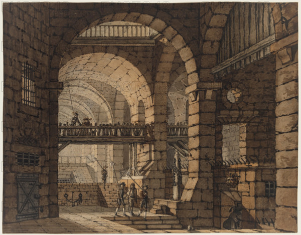 Prison Interior, 1820. Creator: Otto Wagner.