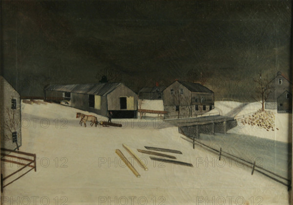 Lumbering in the Snow, c1845. Creator: Unknown.
