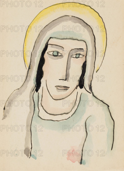 Head of a Saint, 1925. Creator: Alexei Jawlensky.