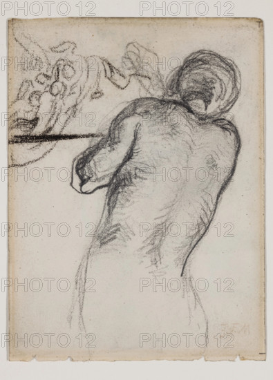 Nude Torso, between 1814 and 1875. Creator: Jean Francois Millet.