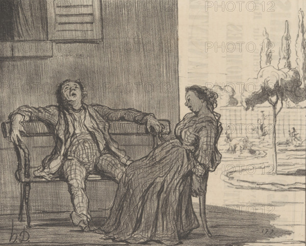 Une Campagne aux environs de Paris, 1858. Creator: Honore Daumier.