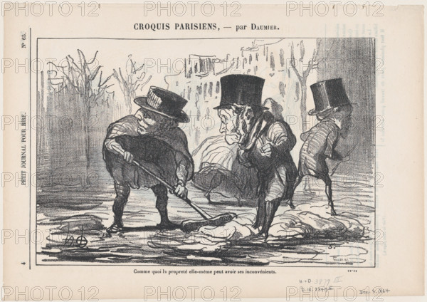 Comme quoi la propreté elle-même peut avoir se inconvénients, 1864.  Creator: Honore Daumier.