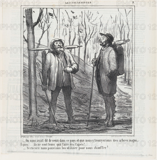 On nous avait dit de venir dans ce pays ..., 1864. Creator: Honore Daumier.