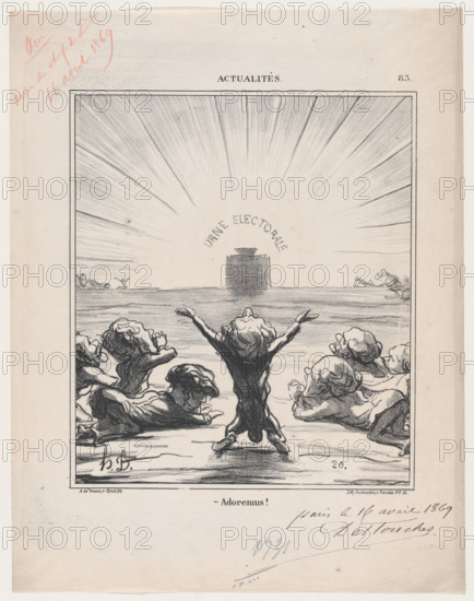Adoremus!, 1869. Creator: Honore Daumier.