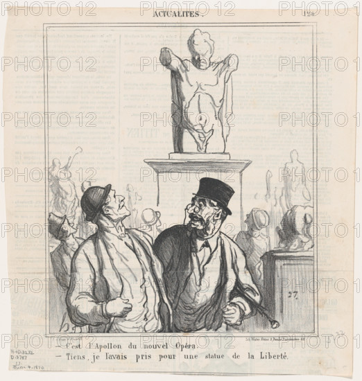 C'est l'Apollon du nouvel Opéra, 1870. Creator: Honore Daumier.