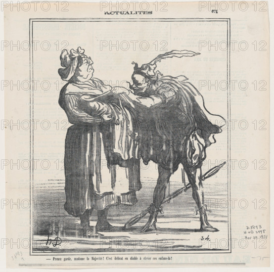 Prenez garde, madame la Majorité!, 1871. Creator: Honore Daumier.