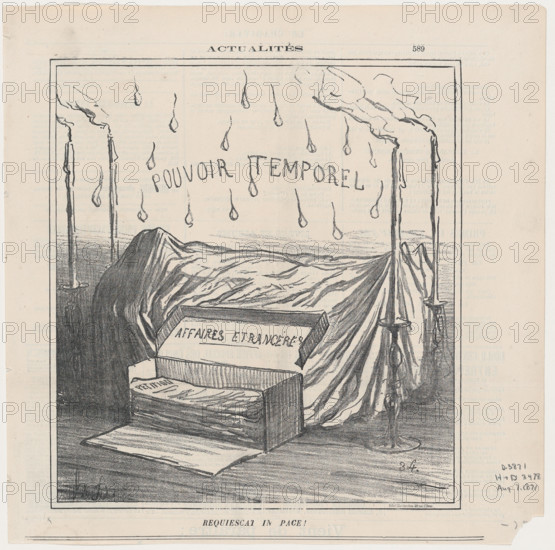 Requiescat in Pace!, 1871. Creator: Honore Daumier.