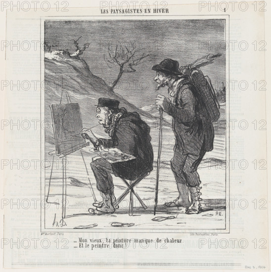 Mon vieux, ta peinture manque de chaleur, 1864. Creator: Honore Daumier.