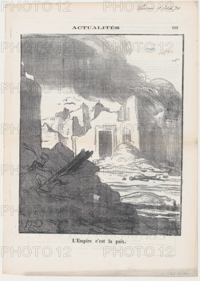 L'Empire c'est la Paix, 1870. Creator: Honore Daumier.