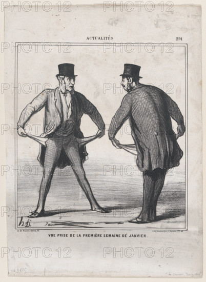Vue prise de la première semaine de janvier, 1869.  Creator: Honore Daumier.
