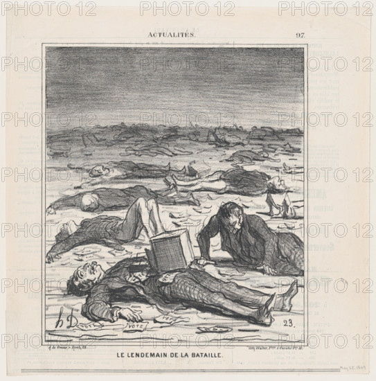 Le lendemain de la bataille, 1869.  Creator: Honore Daumier.