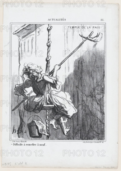Difficile à remettre à neuf, 1869. Creator: Honore Daumier.