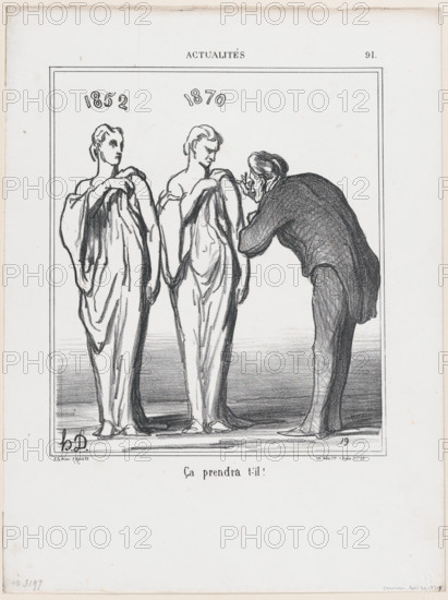 Ça prendra t'-il!, 1870. Creator: Honore Daumier.