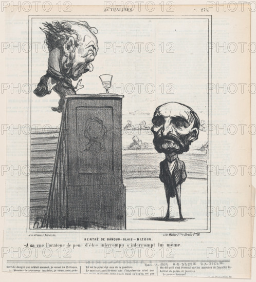 Rentré de Banquo-Glais-Bizoin, 1869. Creator: Honore Daumier.