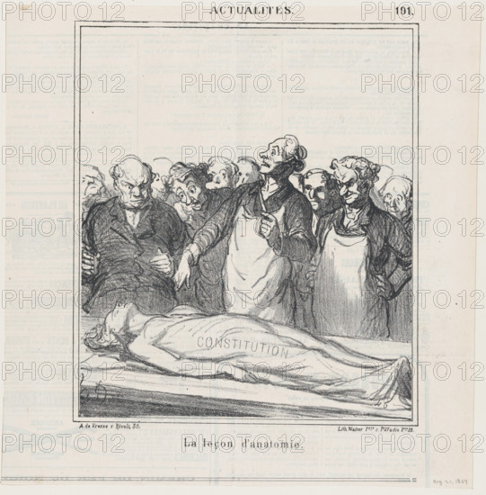 La leçon d'anatomie, 1869.  Creator: Honore Daumier.