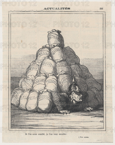 Je t'en avais comblé, je t'en veux accabler, 1871. Creator: Honore Daumier.
