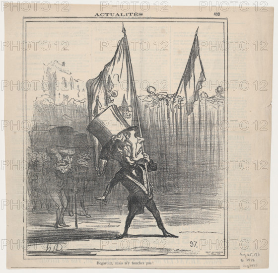 Regardez, mais n'y touchez pas!, 1871. Creator: Honore Daumier.