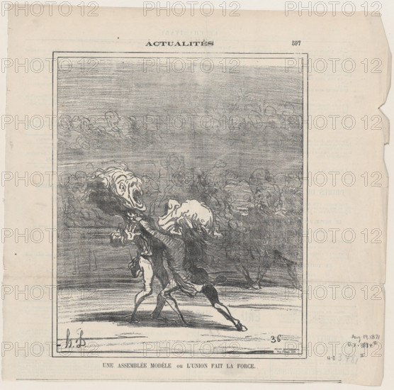 Une assembleé modèle..., 1871. Creator: Honore Daumier.