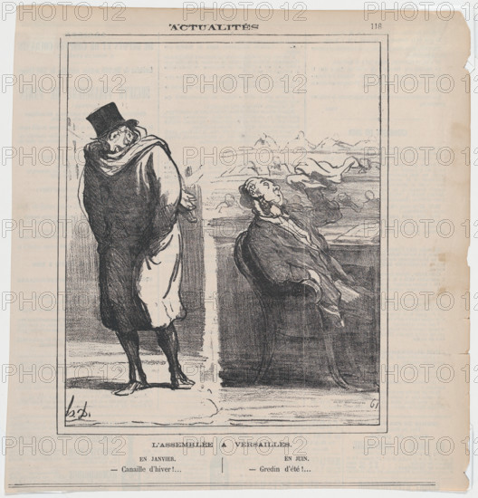 L'Assemblée à Versailles, 1872. Creator: Honore Daumier.