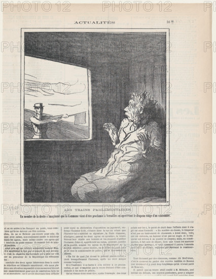 Les Trains Parlementaires, 1872. Creator: Honore Daumier.