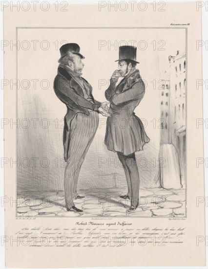 Plate 39: Robert Macaire agent d'affaires, 1838.  Creator: Honore Daumier.