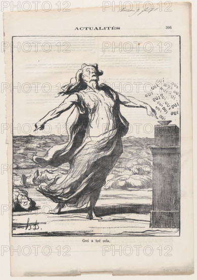 Ceci a tué cela, 1871. Creator: Honore Daumier.
