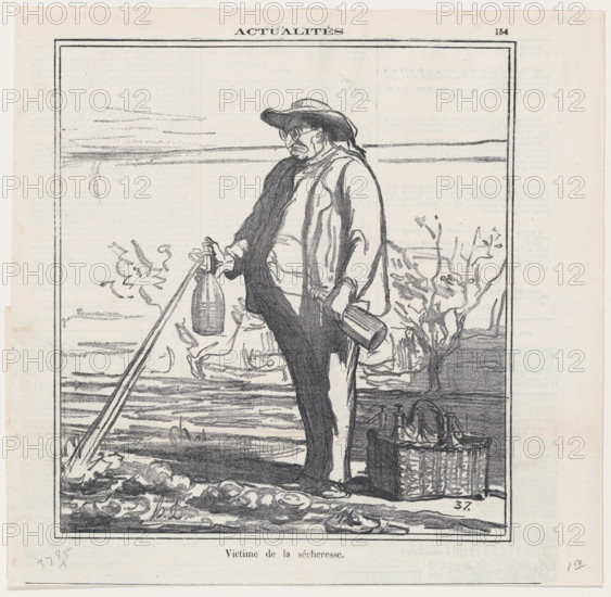 Victime de la sécheresse, 1870.  Creator: Honore Daumier.