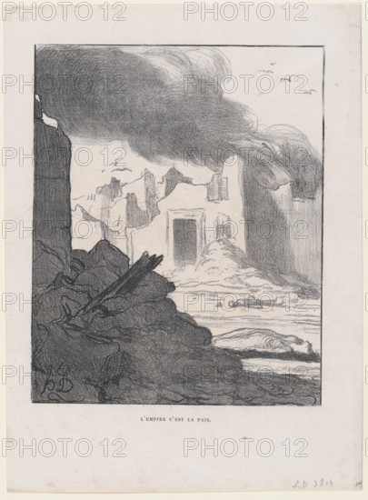 L'Empire c'est la Paix, 1870. Creator: Honore Daumier.