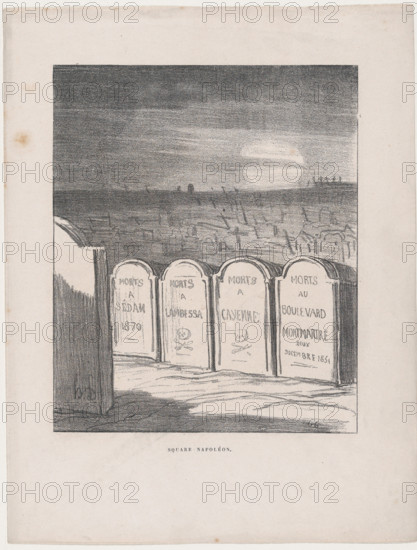 Square Napoléon, 1870. Creator: Honore Daumier.