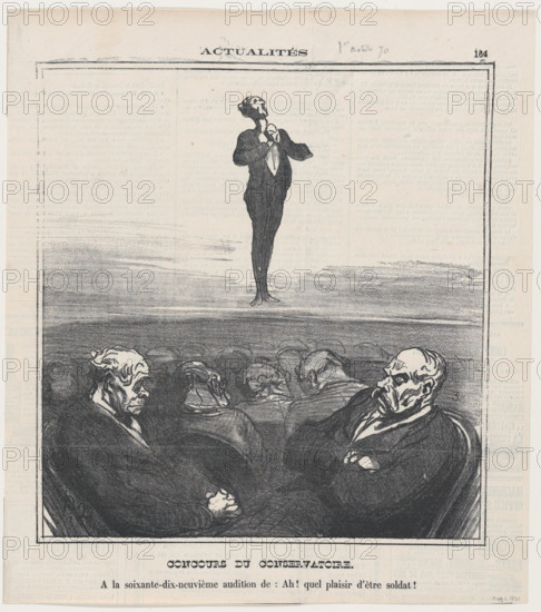Concours du Conservatoire, 1870.  Creator: Honore Daumier.