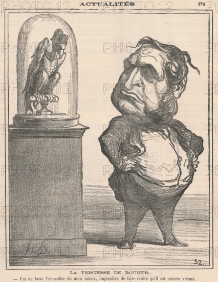 La Tristesse de Rouher, 1871. Creator: Honore Daumier.