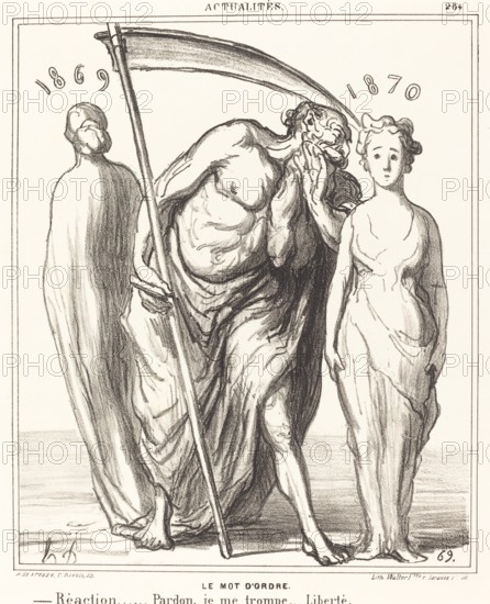 Le Mot d'Ordre, 1869. Creator: Honore Daumier.