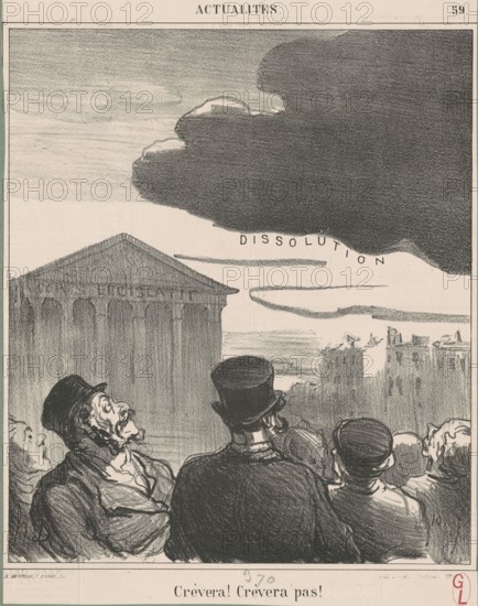 Crèvera! Crèvera pas!, 1870. Creator: Honore Daumier.