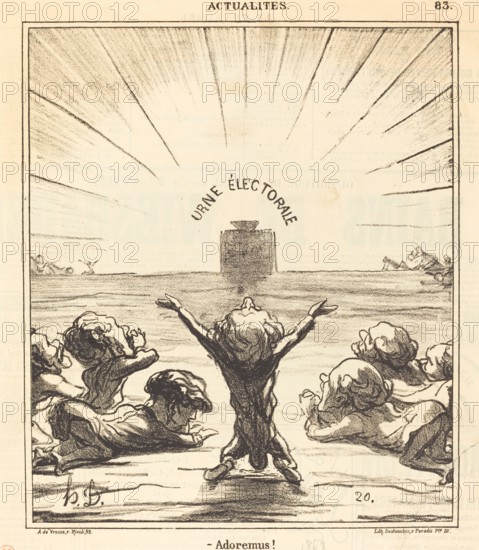 Adoremus!, 1869. Creator: Honore Daumier.