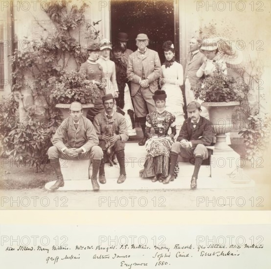 Family Group at Erigmore, from an album compiled by Sir John Everett Millais, 1880. Creator: Unknown.