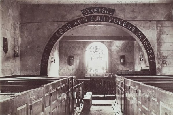 Church Interior, from an album compiled by Sir John Everett Millais. Creator: Unknown.