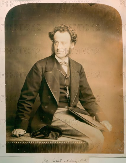 Photographic Portrait of Sir John Everett Millais, from an album compiled by John Everett Millais. Creator: John Watkins.