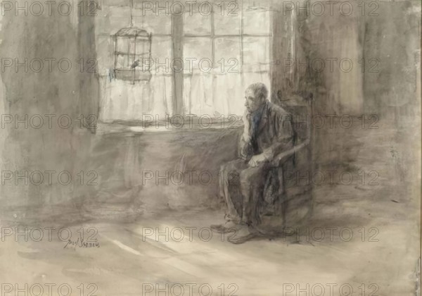 The Bird Cage, c1840-1911. Creator: Jozef Israels.