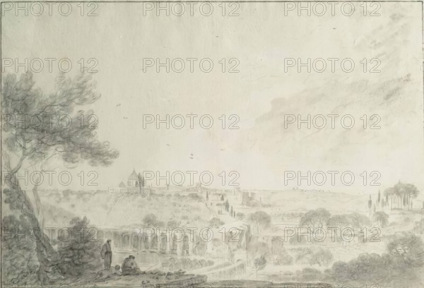 A View of Rome with St Peter's, c1754. Creator: Richard Wilson.