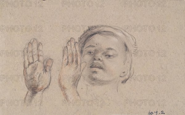 Boy Clapping Hands, c1825-1849. Creator: William Allan.