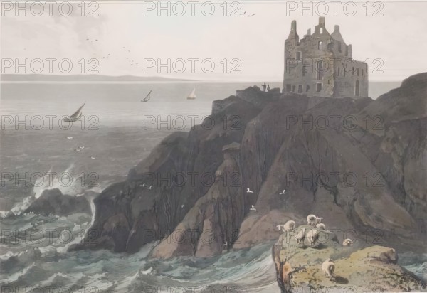Dunskey Castle Near Portpatrick. Creator: William Daniell.
