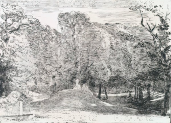 View of Richmond Park, a Fountain on the Left, c1820s. Creator: Andrew Geddes.