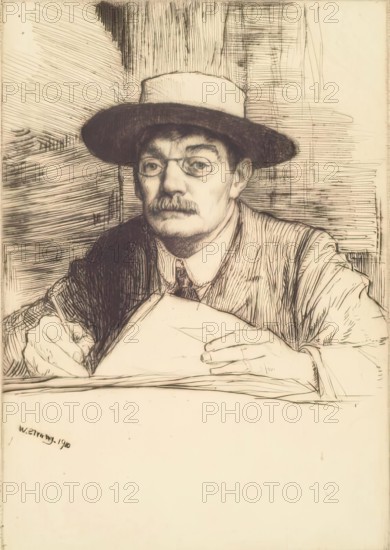 Self Portrait No. 19, 1910. Creator: William Strang.