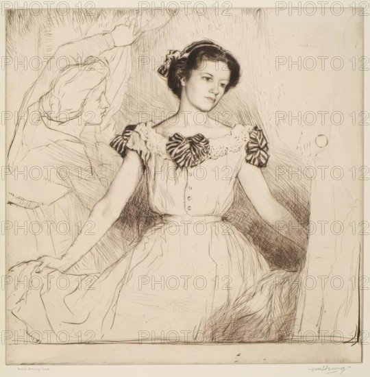 The Mirror, 1912. Creator: William Strang.