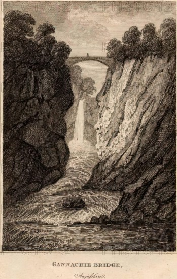 Gannachie Bridge, near Edzell, Angus., 1801. Creator: James Fittler.